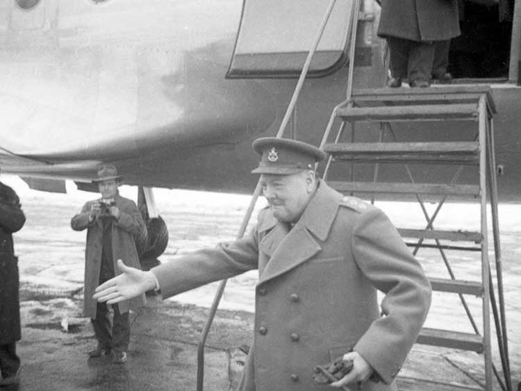 Уинстон Черчилль, 1945, прибытие в Крым