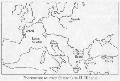 Карта расселения венетов