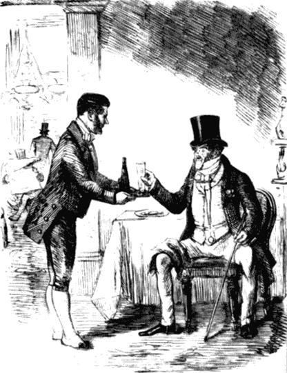 Лакей в клубе. Рисунок из журнала &laquo;Панч&raquo;. 1858