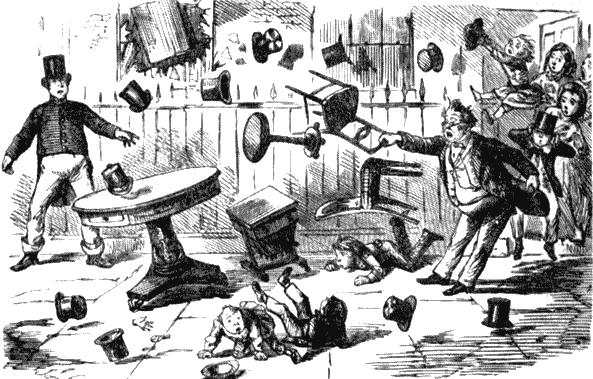 Столоверчение. Карикатура на спиритов из журнала &laquo;Панч&raquo;. 1852