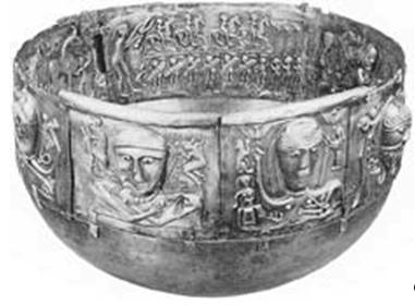 Серебряный кельтский ритуальный котел из Денмарка Серебряный кельтский ритуальный котел из Денмарка