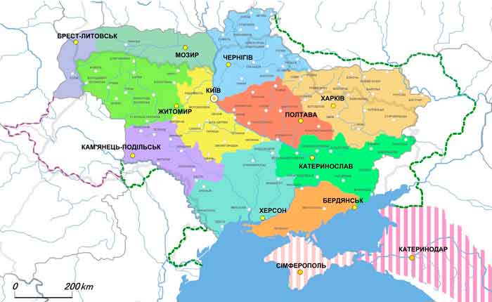 карта губернского устройства и этнических границ украинцев в начале 20 века карта губернского устройства и этнических границ украинцев в начале 20 века