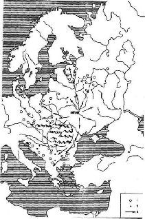 Распространение топонимов. 1. Киев. Киева. 2, Киевец. Киевичи 